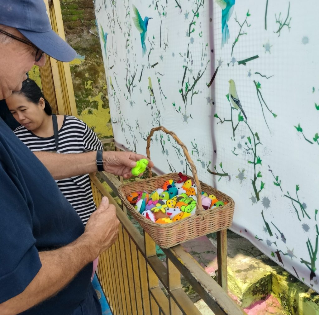 Local People and Souvenirs in Jodipan Colorful village