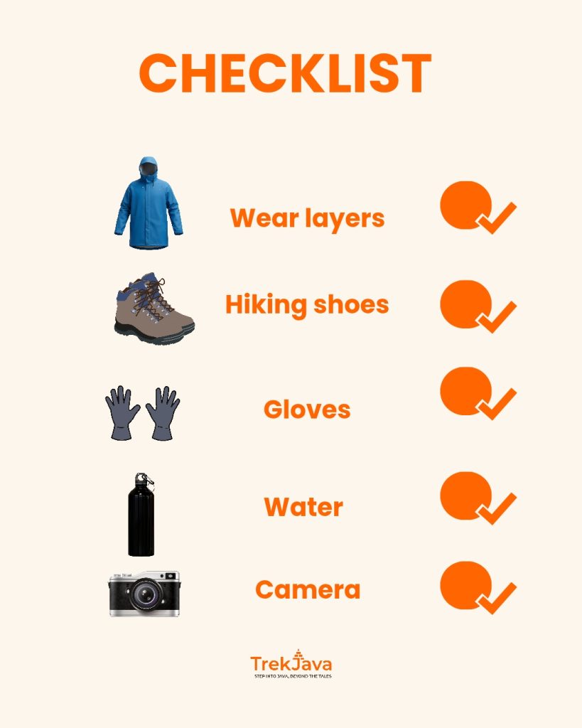 Mount Bromo Visitor Checklist
