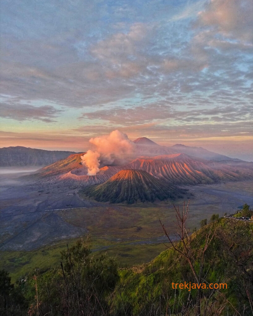 Sunrise view from Prahu Hill Mount Bromo