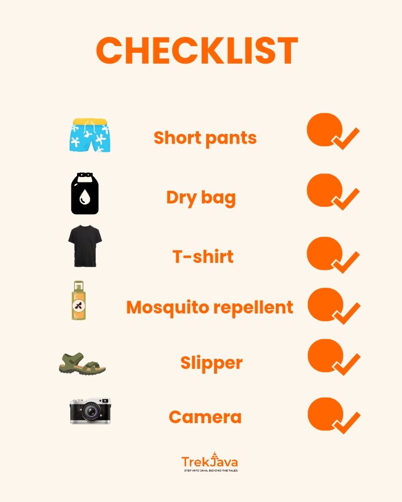 Tumpak Sewu visitor checklist