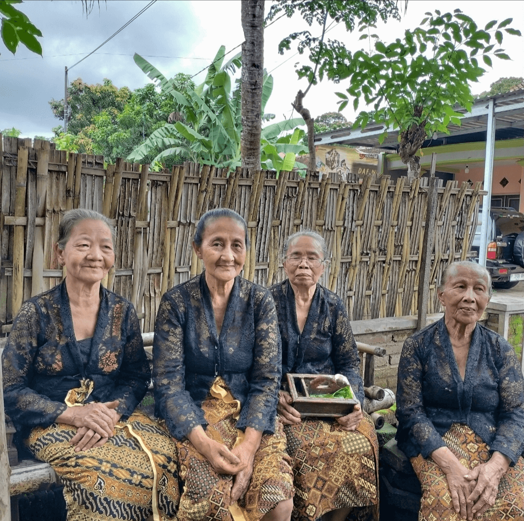 Osing elder wearing traditional kebaya