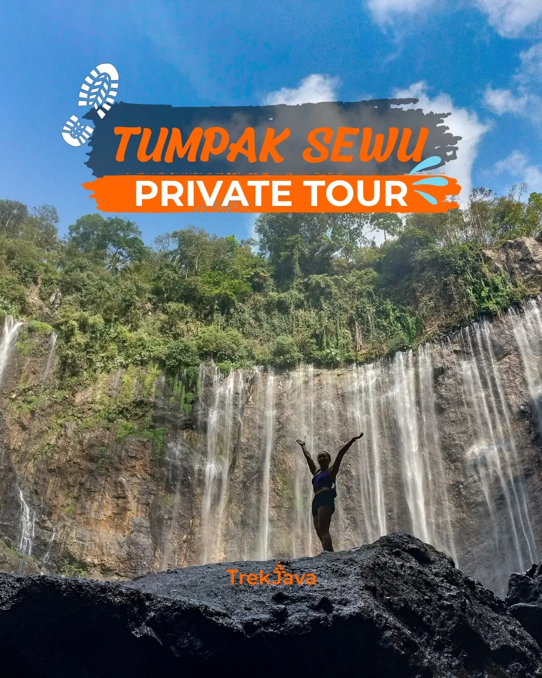 Tumpak Sewu Private Tour with view of Tumpak Sewu Waterfall